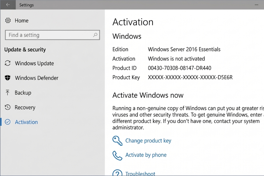 Phần Mềm Windows Server 2016 Essentials