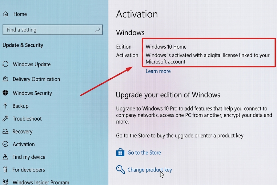 Kích hoạt Windows 10 Home